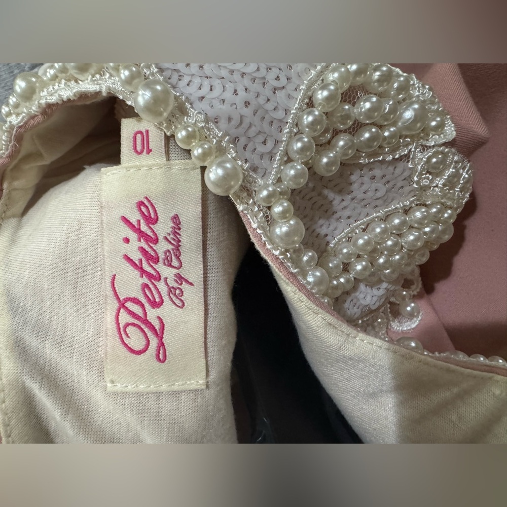 NWOT- Charming Pink and Cream Kids Dress with Lace Details - Picture 4 of 4